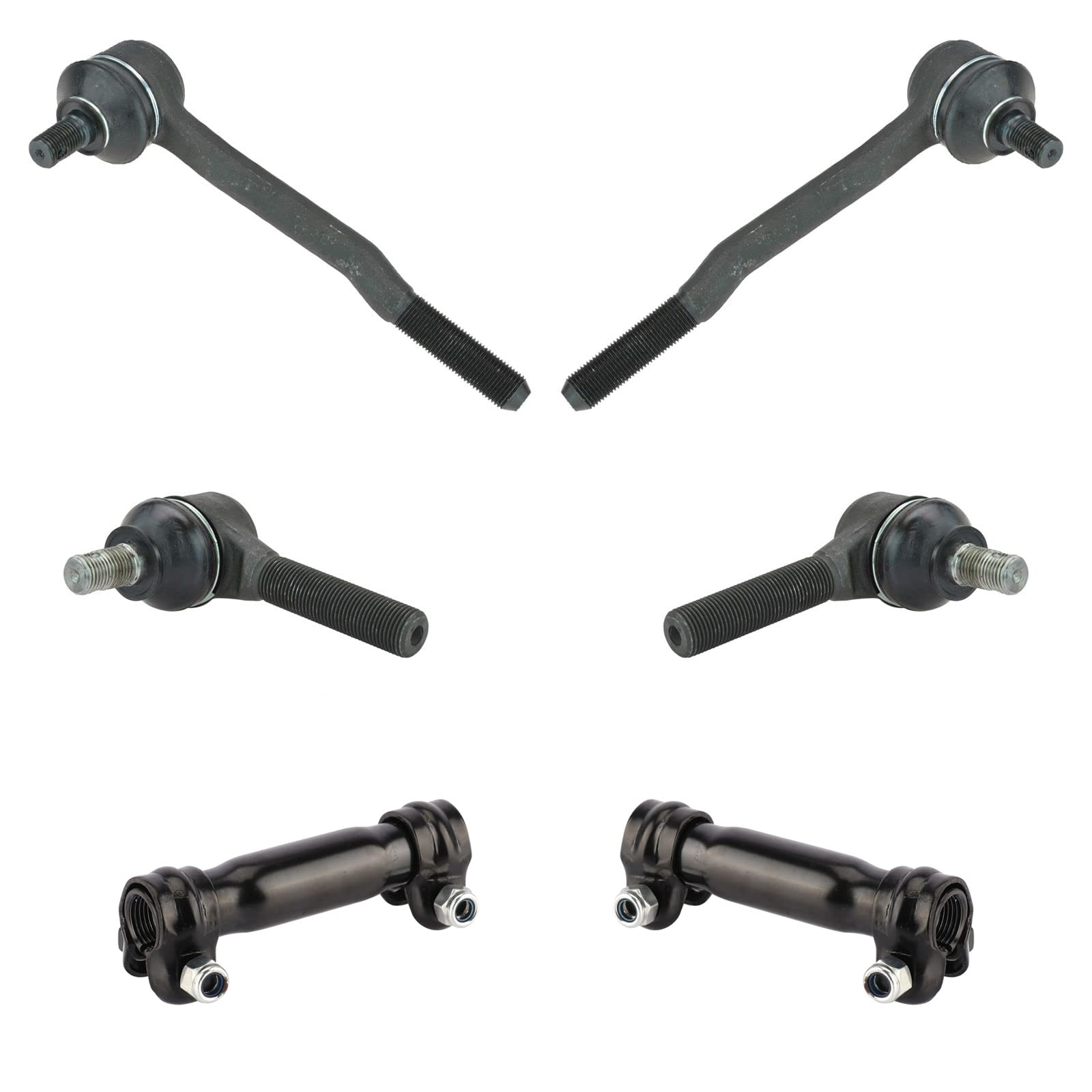 TRQ Front Inner and Outer Tie Rod Set Compatible with 1986-1995 Toyota 4Runner Pickup 1993-1998 T100