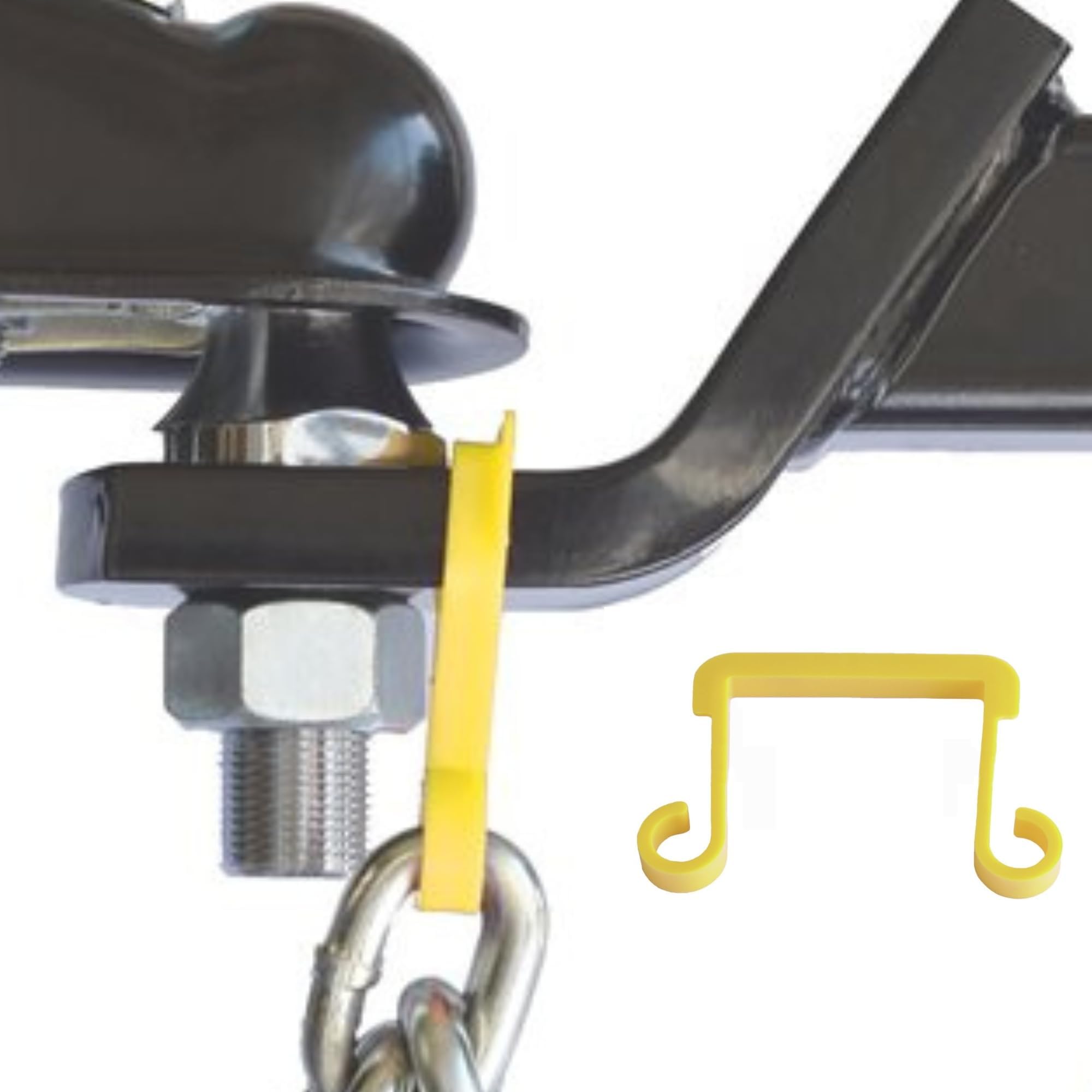 Gr Innovations Safety Chain Hanger For Trailer Hitch - Easy Install Rv Accessories - Keeps Chains Off Road While Towing - Made I