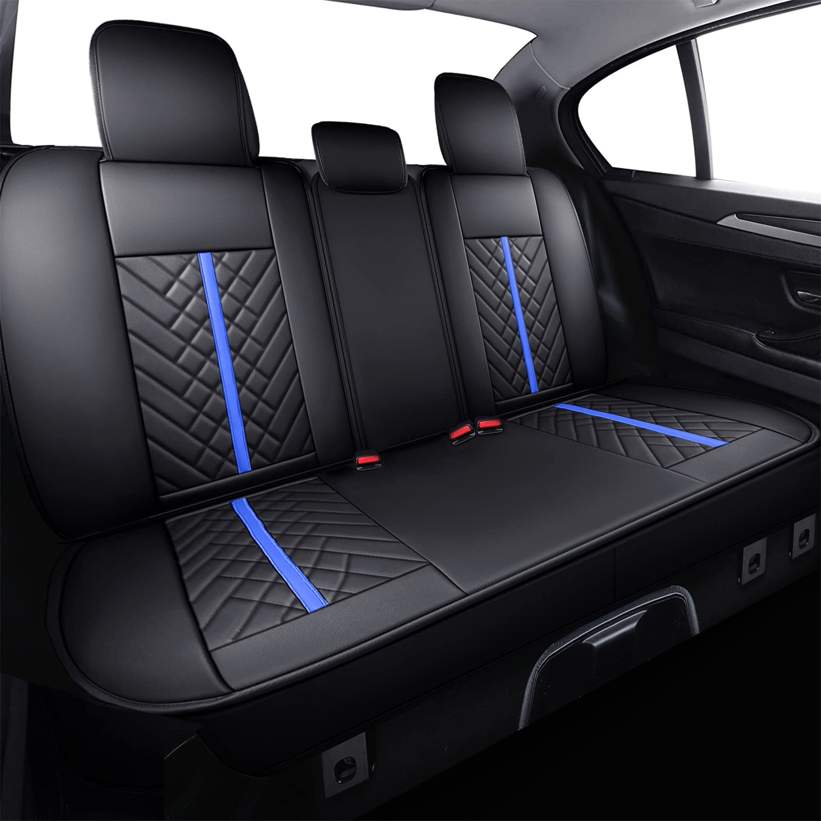 Tomatoman Toyota Tacoma Rear Seat Covers 2005-2024 2005 Trd Sport Offroad Limited Sr5 V6 Crew Double Extended Cab Truck Back Car