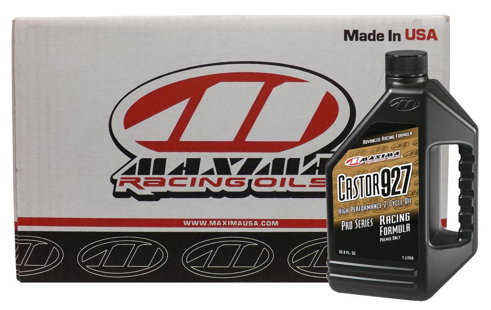 Maxima Cs23901-12Pk Castor 927 2-Stroke Racing Premix Engine Oil - 1 Liter, (Case Of 12)