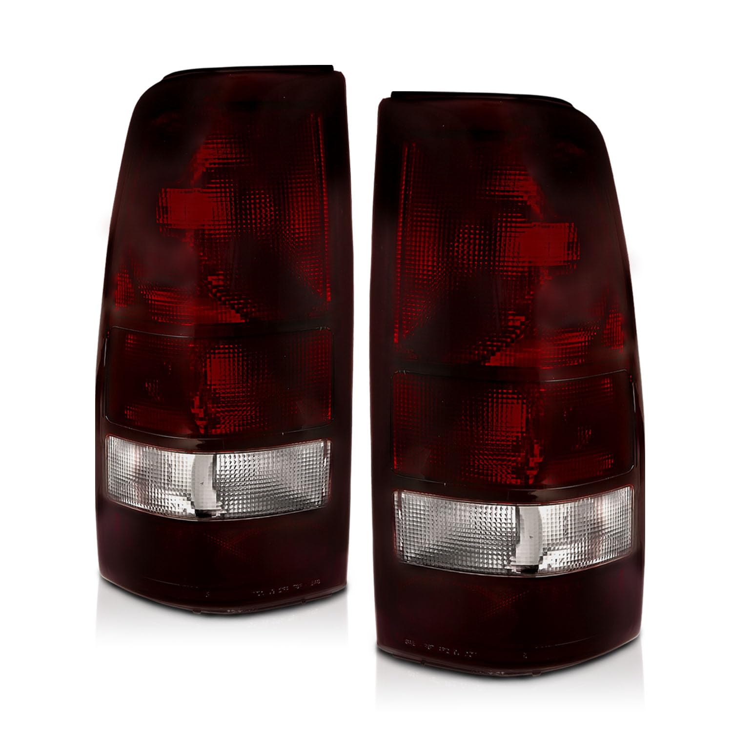 Amerilite Smoke Red Replacement Brake Tail Lights Pair For 1999-2002 Chevy Silverado : 99-2006 Gmc Sierra - Passenger And Driver