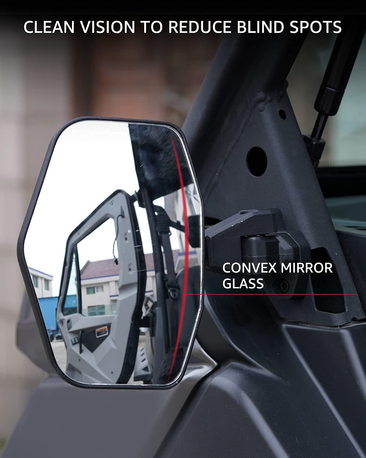 A & UTV PRO Defender Side View Mirrors Compatible with Can-Am Defender Defender MAX 2016-2024 HD5 HD8 HD9 HD10 Limted,Adjustable