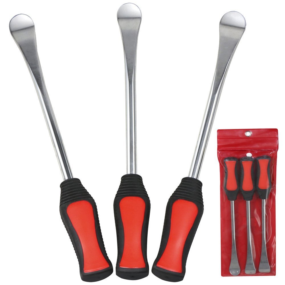 Waheynao Tire Spoon Lever Iron Tool Motorcycle Bike Tire Change Changer Kit Pry Bars Set Of Three