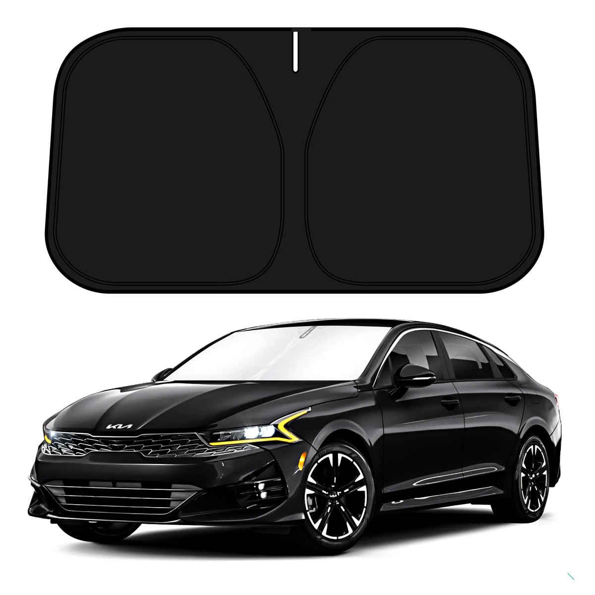 D-Lumina Windshield Sun Shade For 2021 2022 2023 Kia K5 Accessories, Front Window Sunshade Sun Visor Protector Block Uv Rays Hea