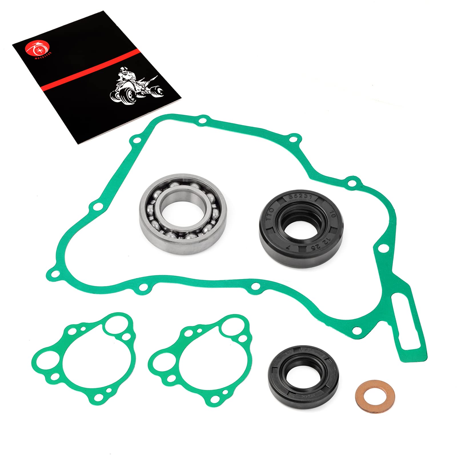 Water Pump Rebuild Kit Gaskets Seals Bearing Compatible With Honda Cr125 Cr125R 1990-2004