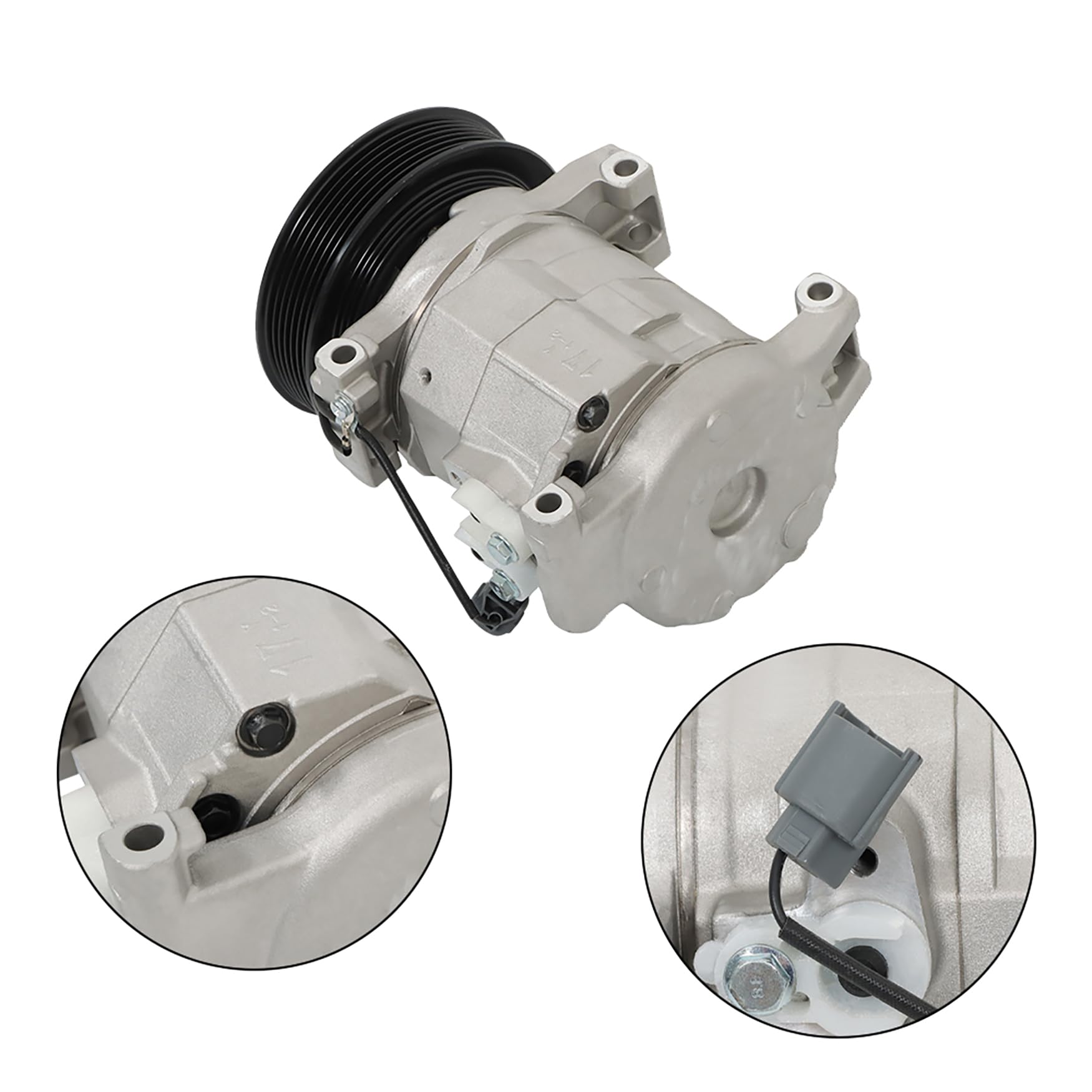 WFLNHB AC Compressor with Clutch 7 Grooves Replacement for Honda Accord 2.4L 2003-2007 CO 28003C 10345430 10349951