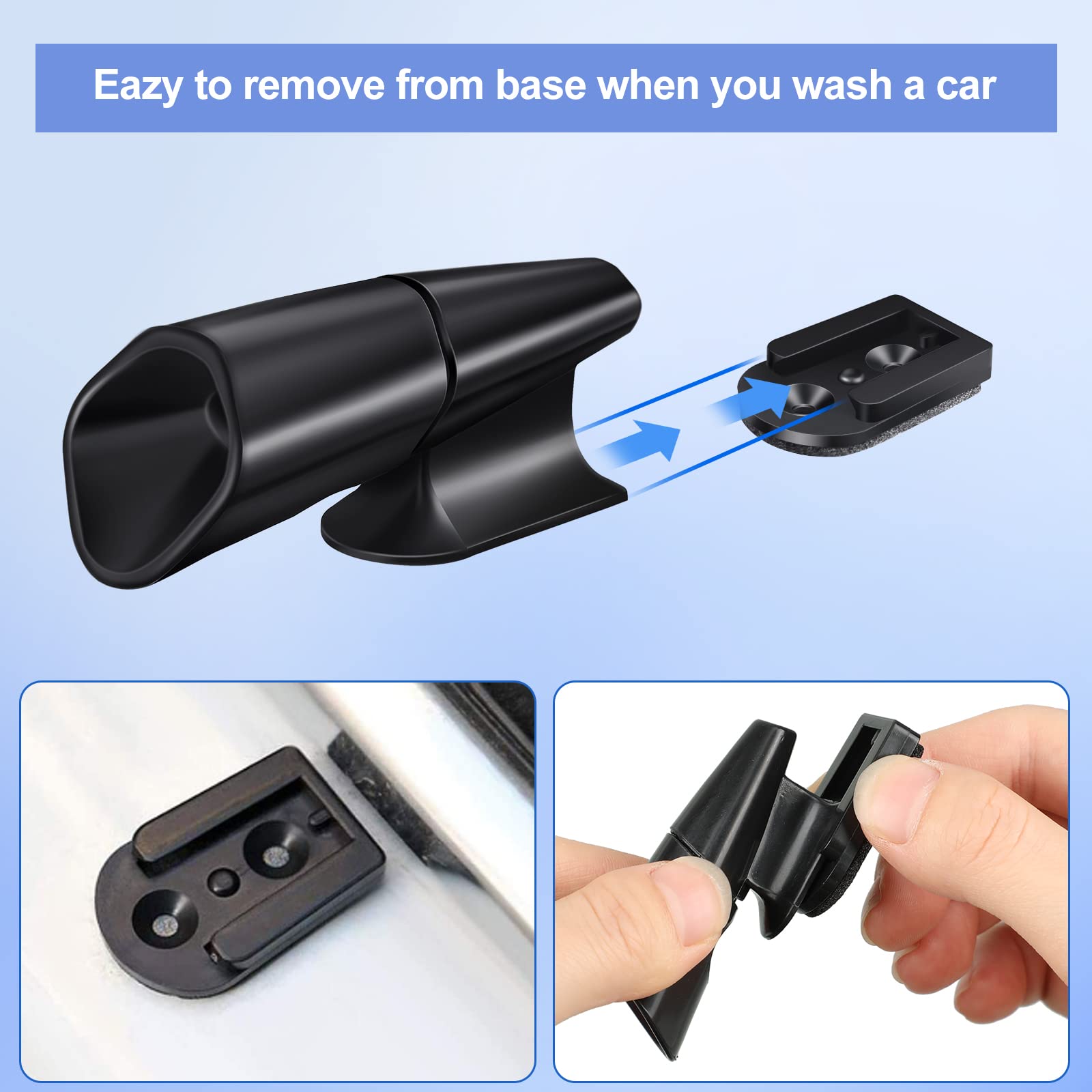 Frienda 10 Pieces Deer Whistle Save A Deer Whistles Avoids Collisions, Deer Whistles For Car Deer Warning Devices Animal Alert For Cars And Motorcycles (Black, Stylish Style)