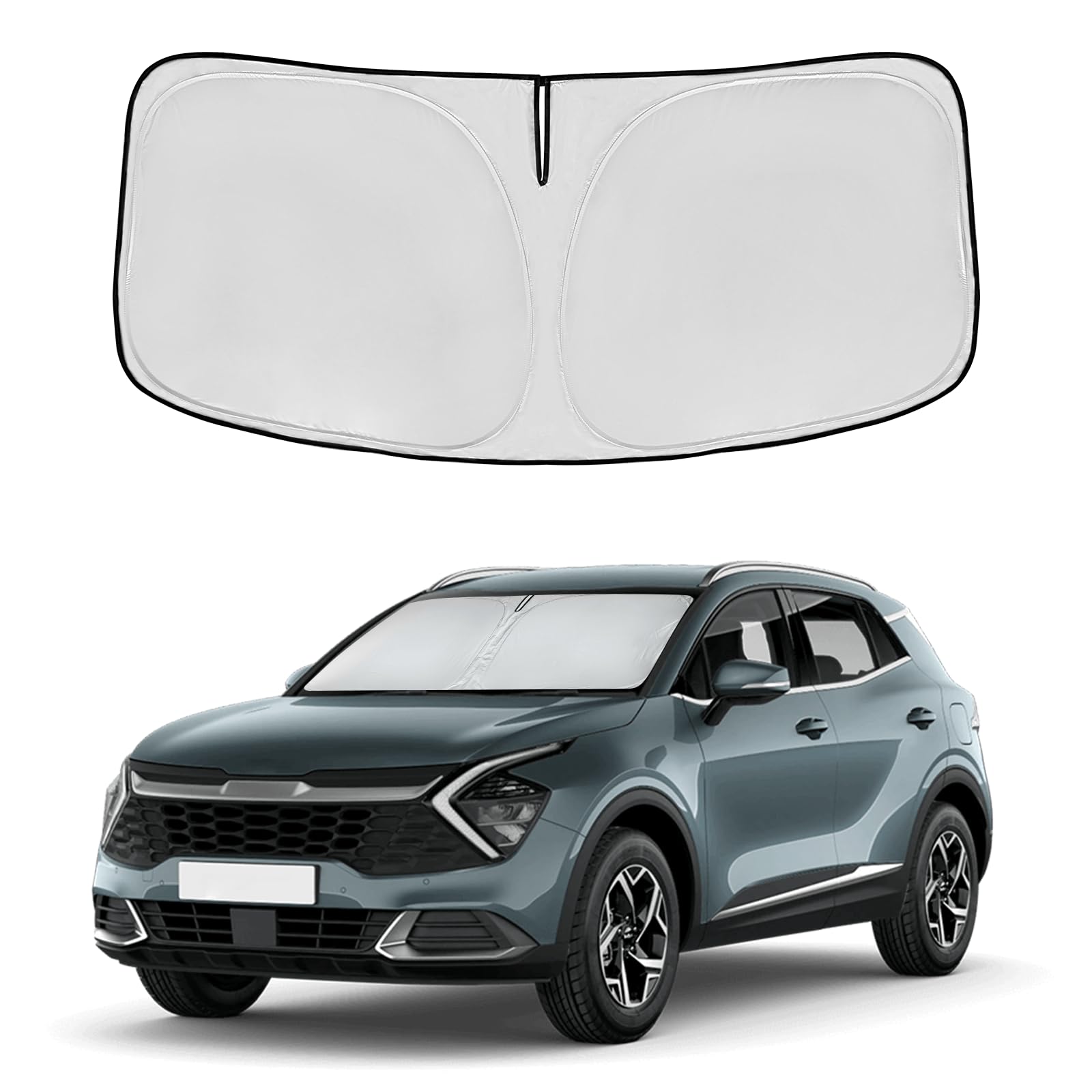 Windshield Sun Shade For Kia Sportage Nq5 2023 2024 2025 Accessories 4-Layer 240T Front Window Shade Custom Fit Sportage Nq5 Sun
