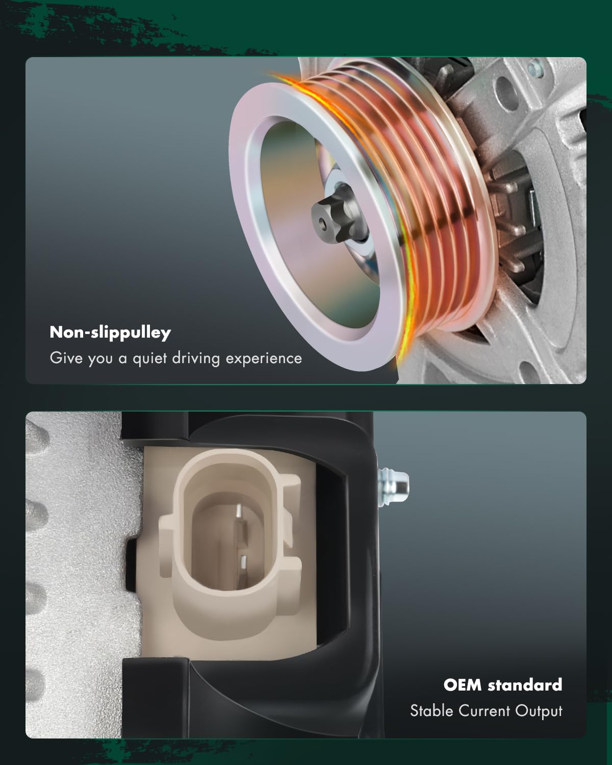 SCITOO Alternator Fits for Chrysler Sebring 2.4L 2.7L 2001-2006, for Dodge Stratus 2.4L 2.7L 2001-06- 12V 120Amp CW 6-Groove Pul