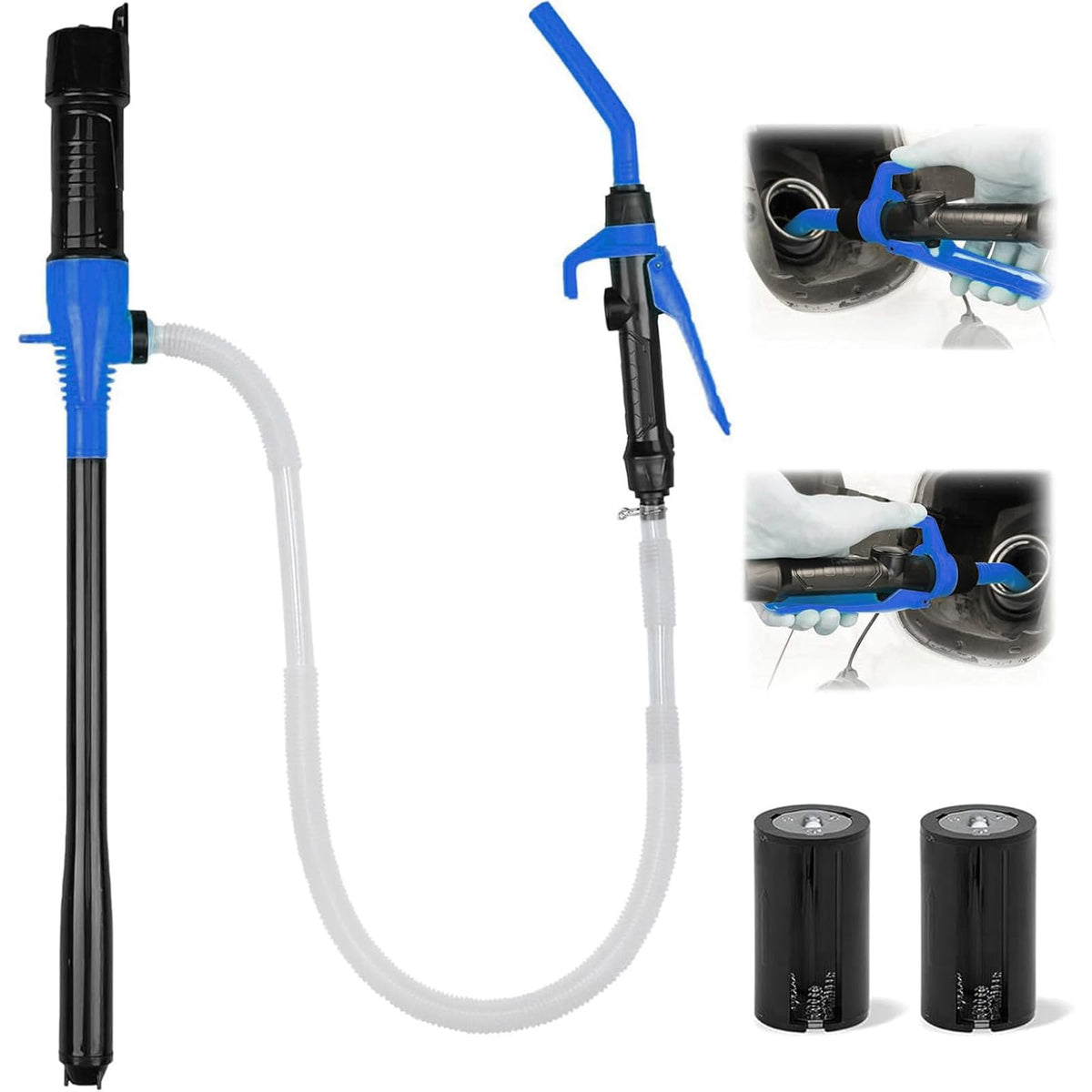 Horusdy Portable Battery-Operated Fuel & Water Transfer Pump, 2.2Gpm Automatic Siphon Pump For Gas Can & Tank, Handheld Liquid (