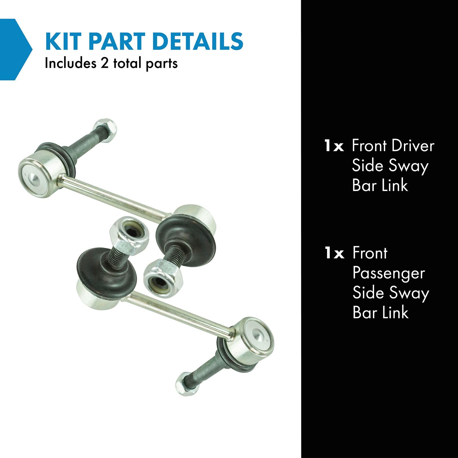 Trq Front Sway Bar Stabilizer Link Set Compatible With 2001-2005 Lexus Is300