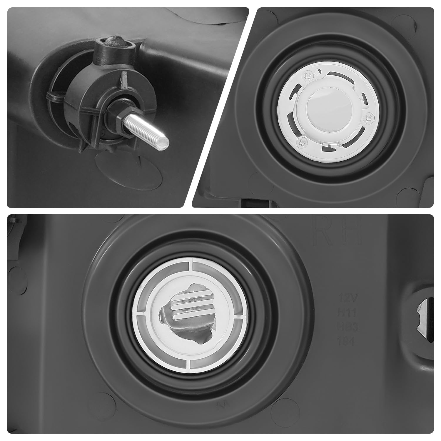 Dna Motoring Pair Oe Style Headlights Compatible With 07-13 Gmc Sierra 1500/07-14 Sierra 2500 Hd 3500 Hd, Chrome Housing/Clear L