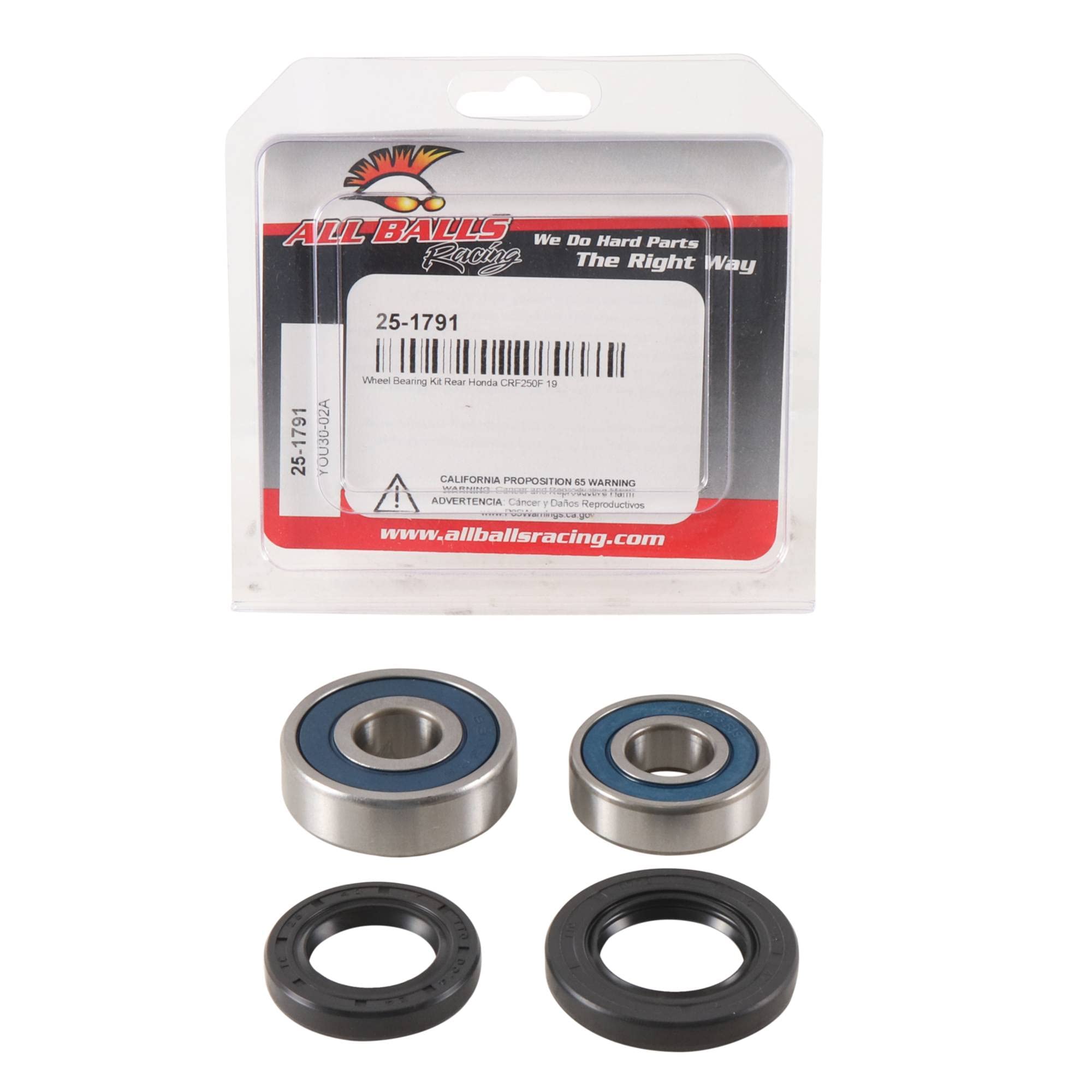 All Balls Wheel Bearing Kit 25-1791 Compatible With/Replacement For Honda Crf250F 2019