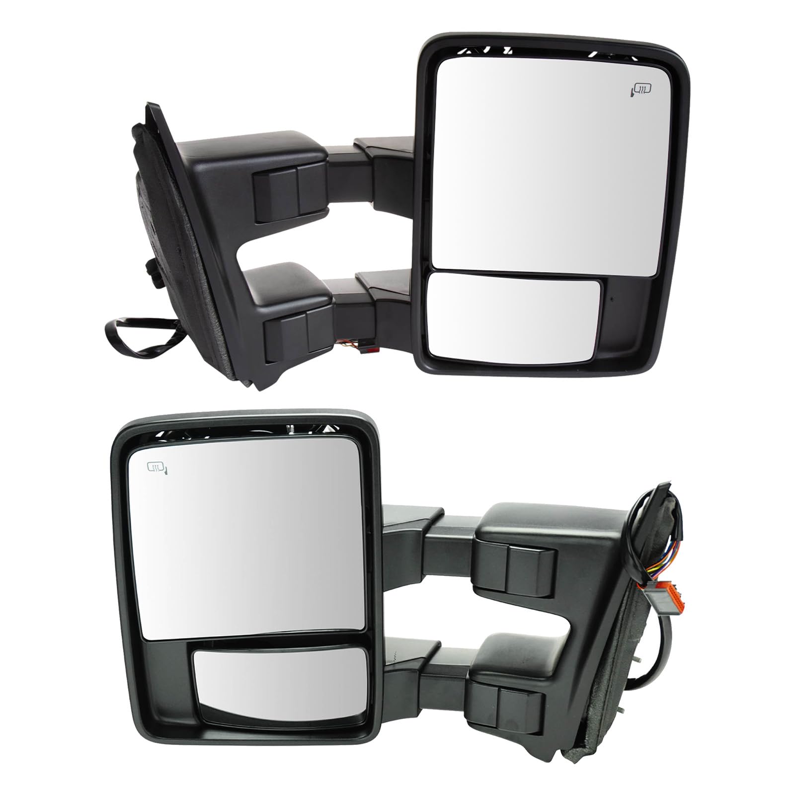 Trail Ridge Mirror Set Compatible With 2008-2010 Ford F-250 Super Duty F-350 Super Duty F-450 Super Duty
