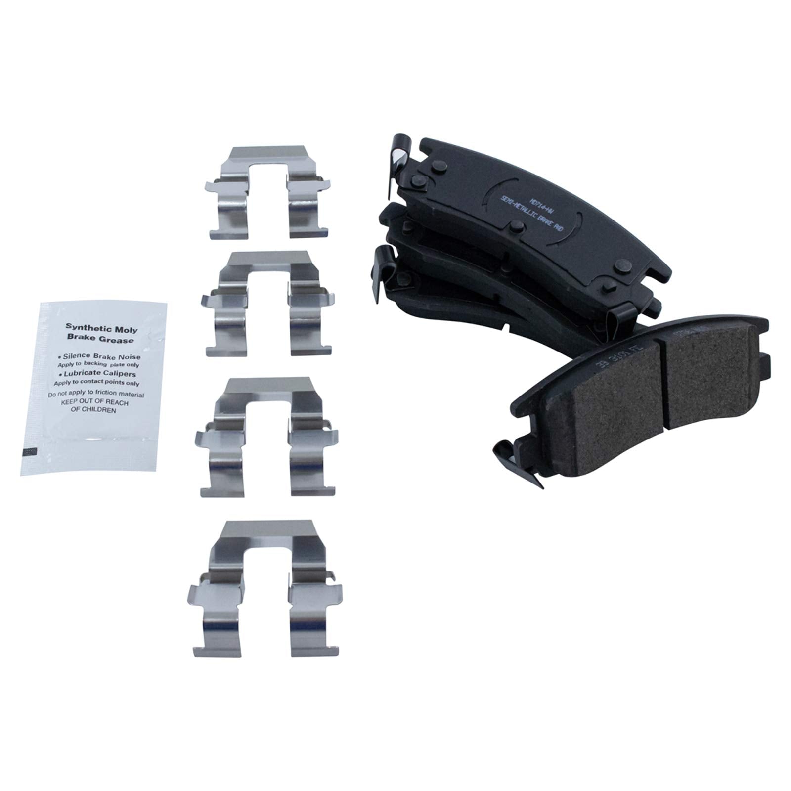 Trq Rear Brake Pad & Rotor Kit Semi-Metallic Compatible With 93 Allante 95-03 Aurora 94-99 Deville 97-02 Eldorado Lesabre 97-05
