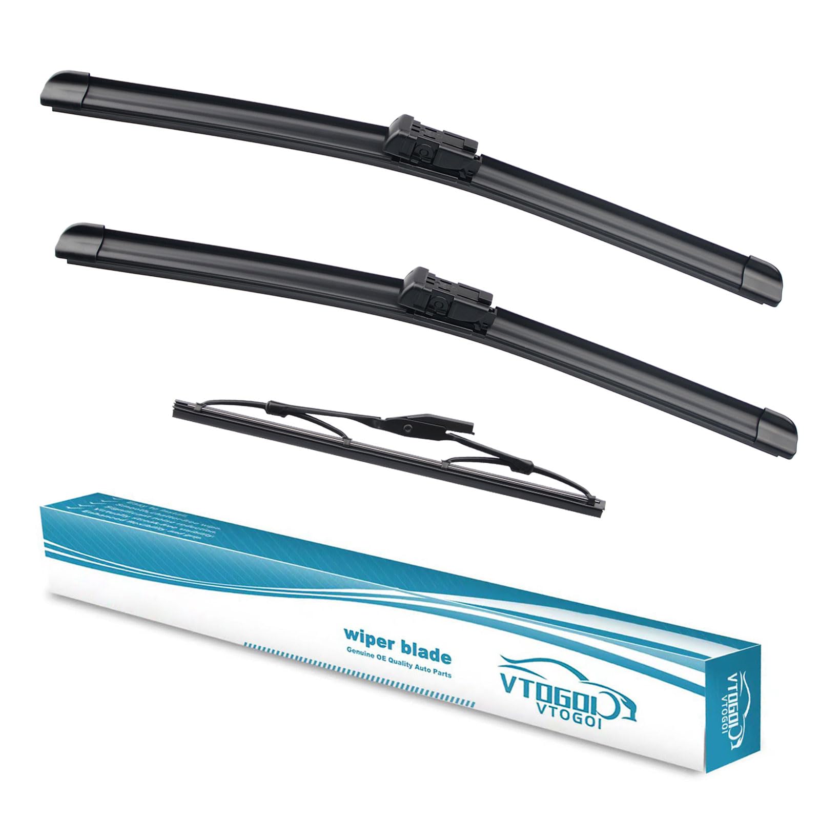 Vtogoi Wiper Blades With Rear Wiper Blades Set For Land Rover Range Rover Evoque 2012-2019,Automotive Replacement Windshield Wip