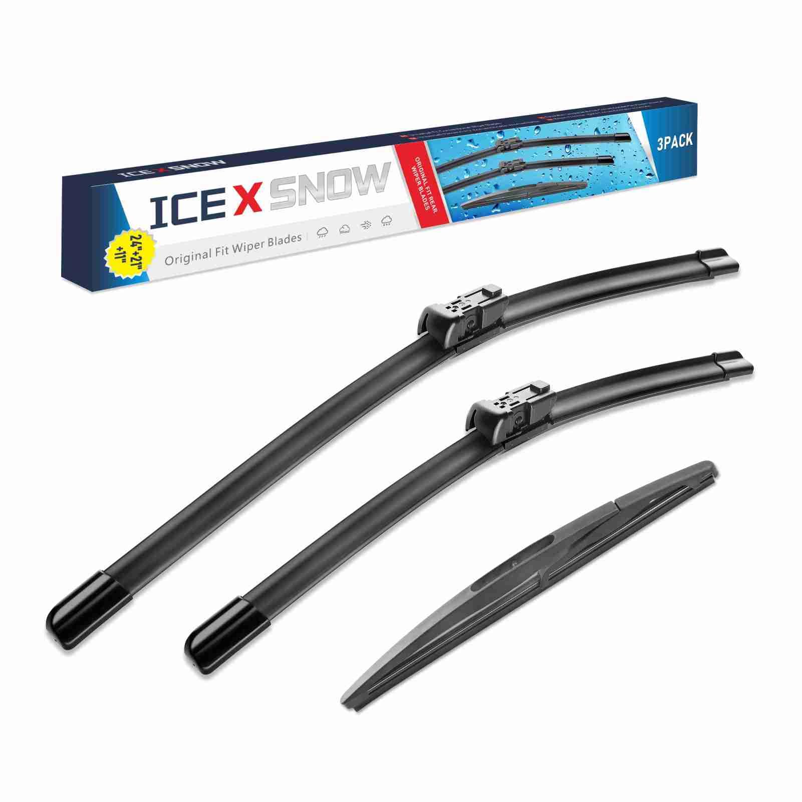 Icexsonw Windshield Wiper Blades Replacment For Gmc Acadia 2012-2007,Saturn Outlook 2010-2007 Oem Quality Wiper Blades-24''/21''