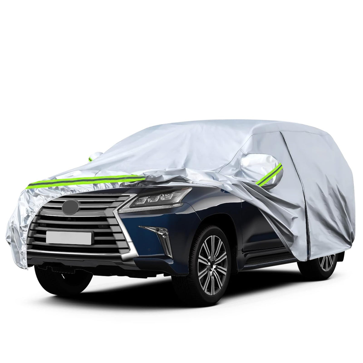 Waterproof Car Covers Replace For 2008-2025 Lexus Lx/Toyota Land Cruiser, 6 Layers Silver All Weather Custom-Fit Car Cover With