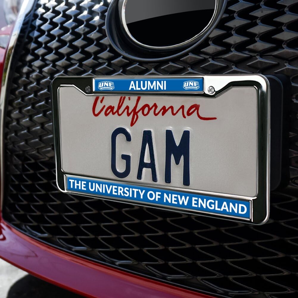University of New England Alumni Full Size Standard License Plate Metal Frame
