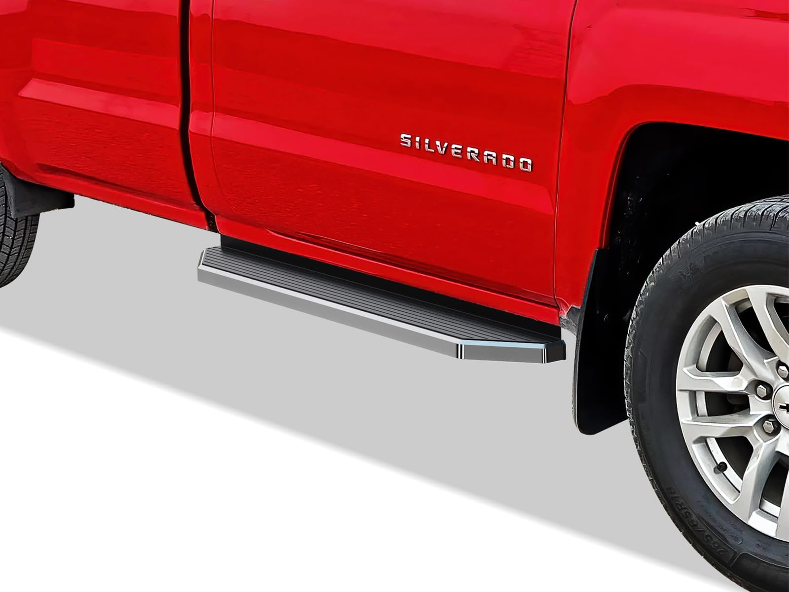 APS Polished Running Boards Compatible with Chevy Silverado GMC Sierra 2007-2018 Regular Cab & 2500 3500 HD 2019 (Exclude 07 Cla