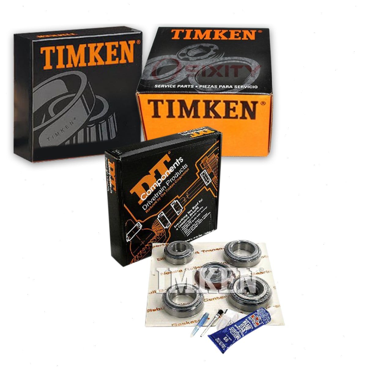 Timken Rear Axle Differential Bearing and Seal Kit compatible with Dodge Ram 1500 2001-2010