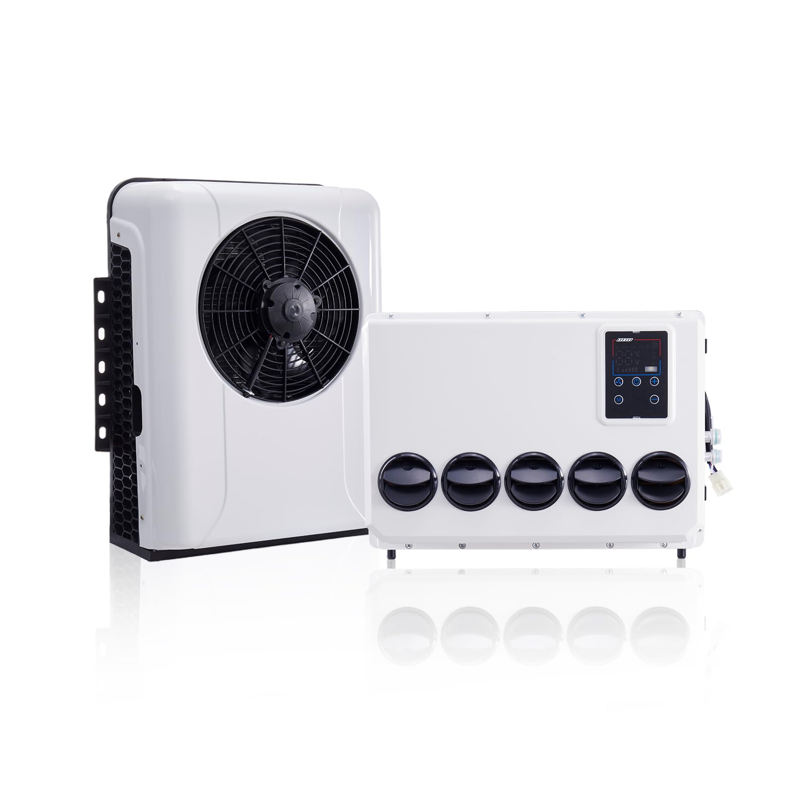12V DC air conditioner, truck split air conditioner 9000btu, suitable for RVs, trucks, construction vehicles, campers, vans, tra