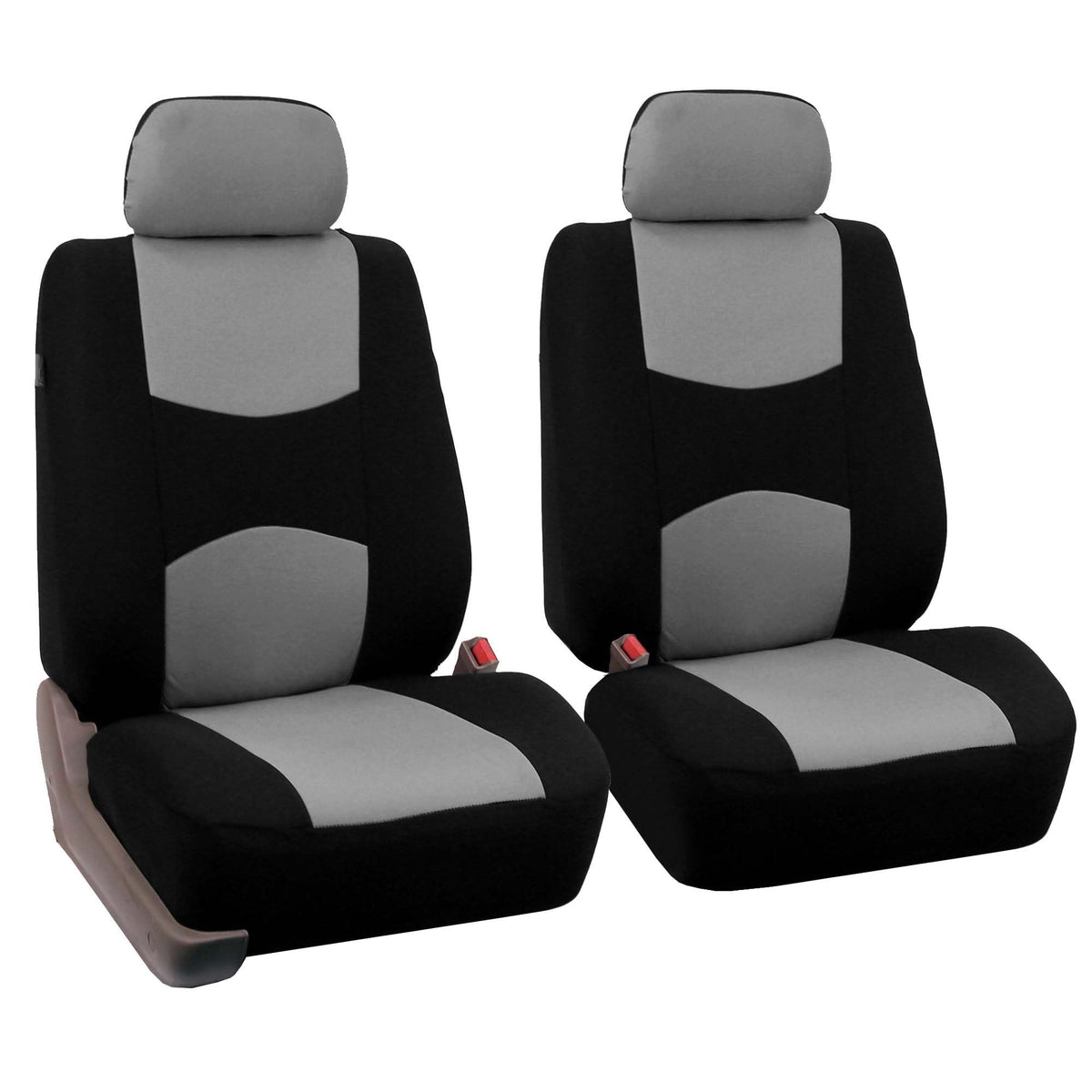 Fh Group Car Seat Covers Front Set In Cloth - Car Seatcovers For Low Back Car Seats With Removable Headrest,Universal Fit,Automo