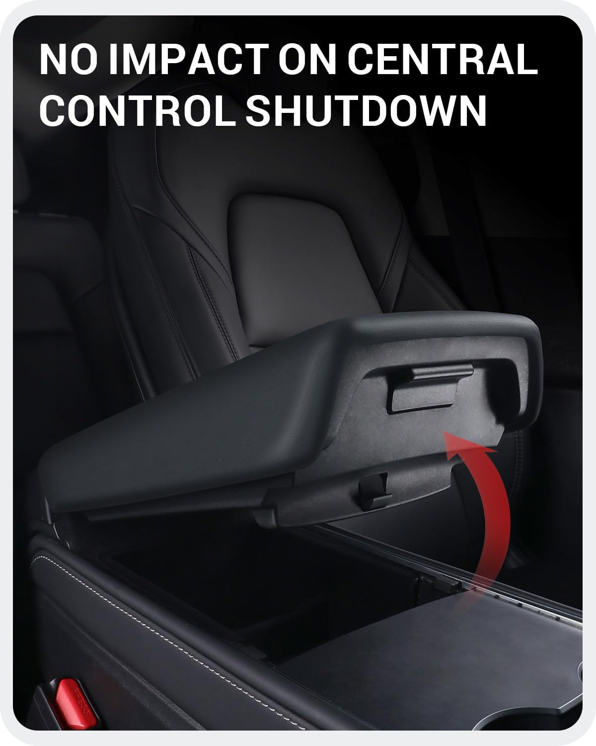 Basenor 2025 Upgraded Tesla Model 3 Model Y Center Console Cover Tpu Armrest Cover Non-Slip Protector Armrest 2017-2024 Tesla In