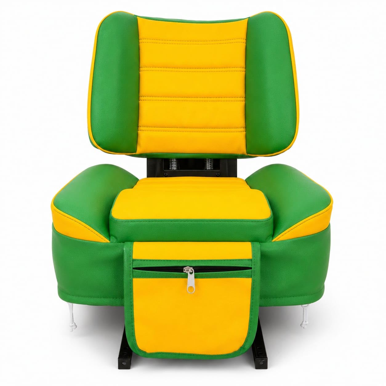 Tractor Seat Cover, Universal Fit, Green & Yellow with Storage Pocket
