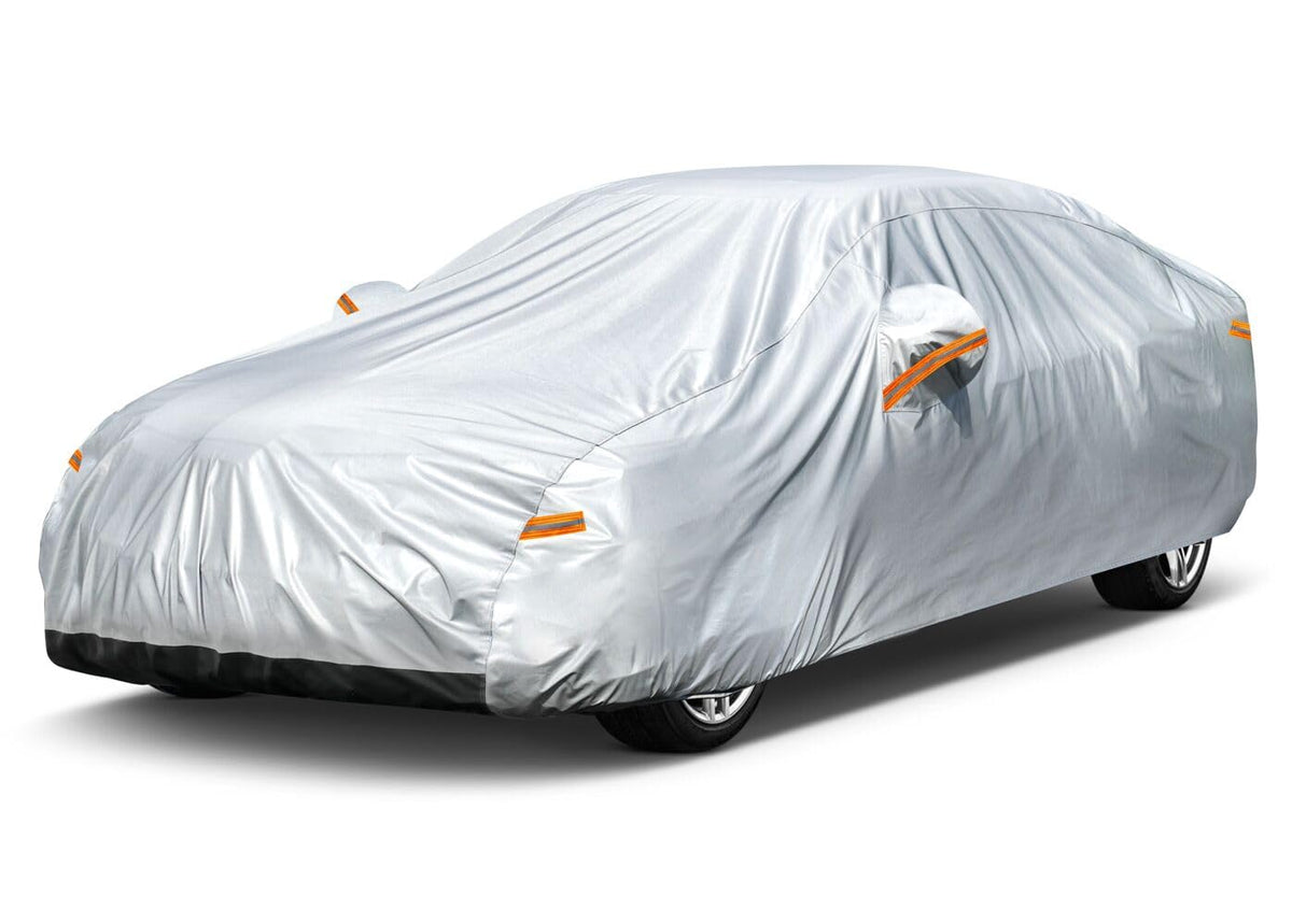 Gunhyi 6 Layer Car Cover Waterproof All Weather For Automobiles, Heavy Duty Full Exterior Cover Universal Fit Toyota Corolla, Ho