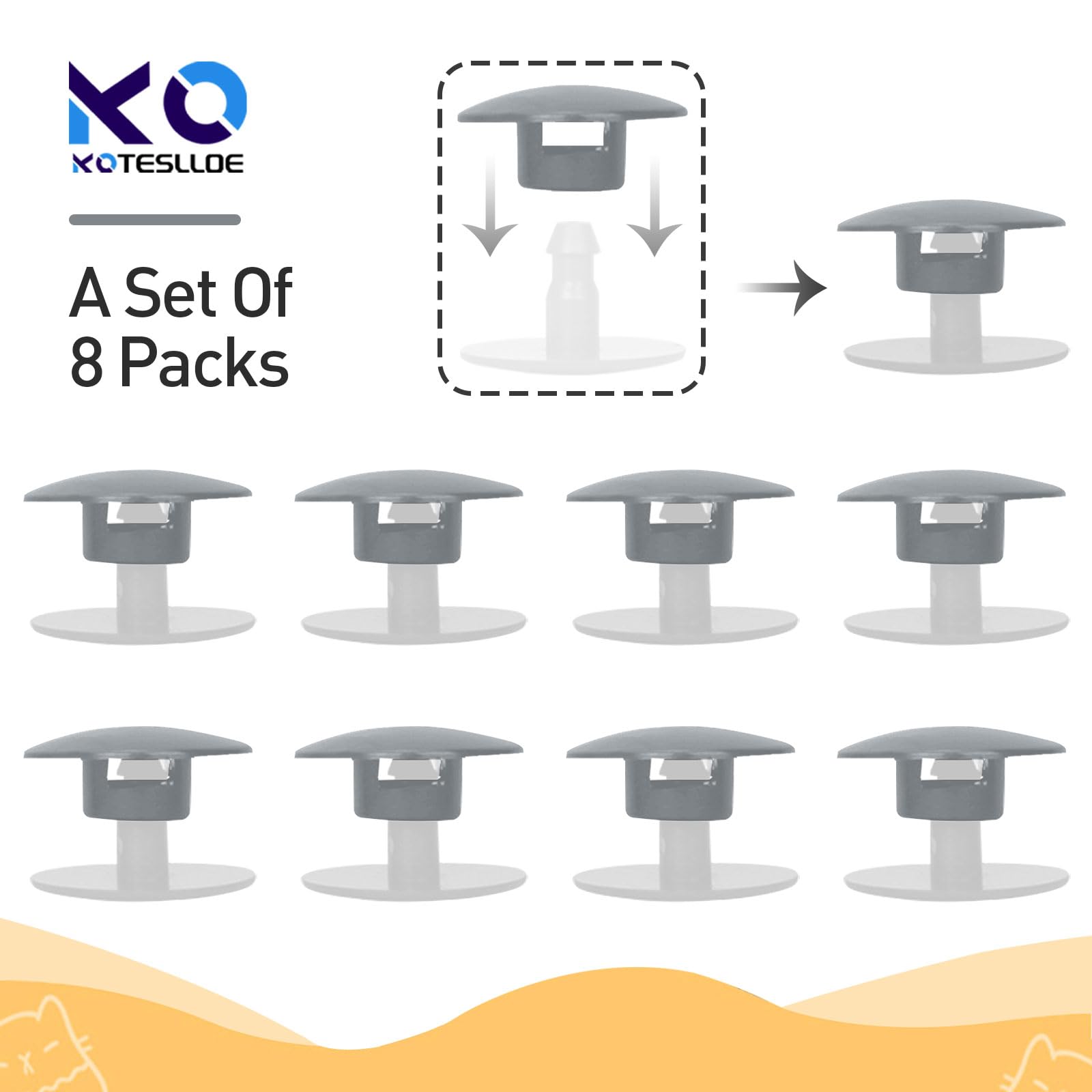 Koteslloe 8 Sets Replacement Rivets For Croc, Replacement Parts For Croc, Accessories Help You Repair Instead Replace A New Pair
