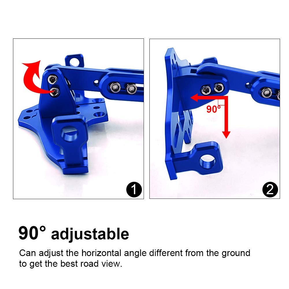 Mdpromcp Universal Motorcycle Fender Eliminator With Led Light Cnc Aluminum License Plate Bracket (Blue)
