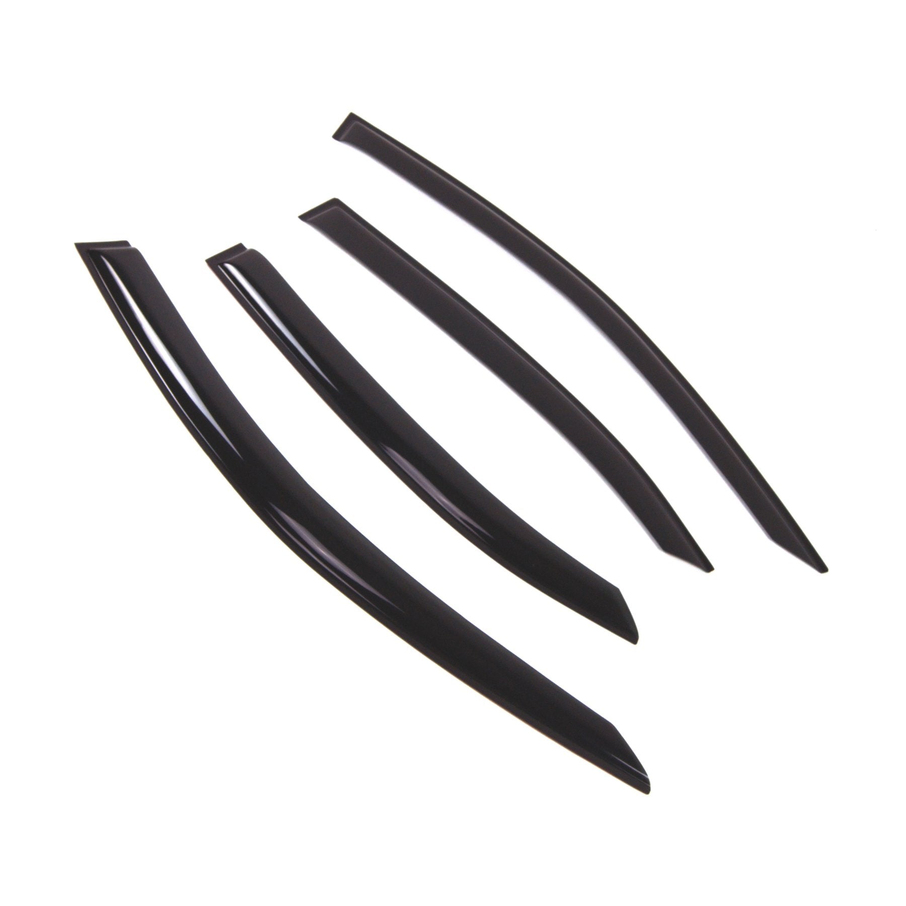 Tuningpros Window Visor Compatible With 2014-2016 Lexus Is250 Is350, Dgwv2-703 Outside Mount Deflector Rain Guard Dark Smoke, 4