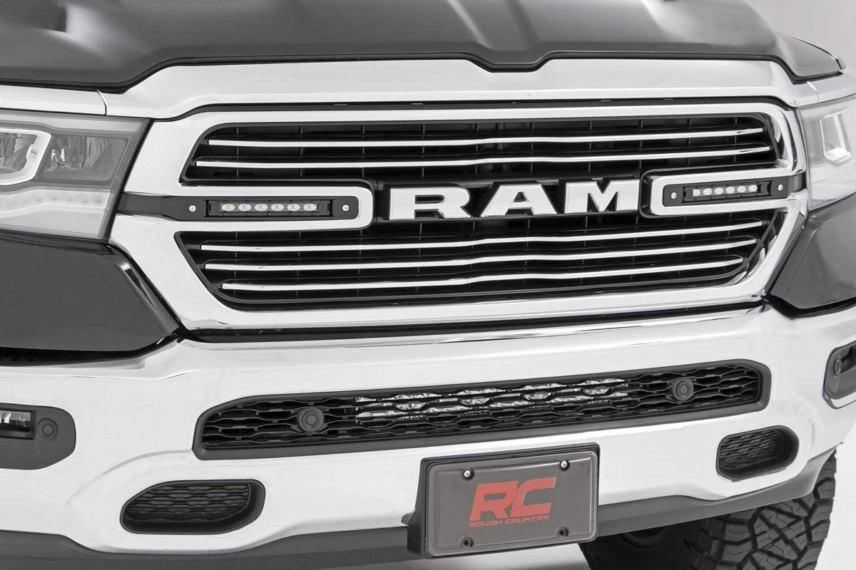 Rough Country Dual 6'' Led Grille Kit (Fits) 2019-2021 Ram Truck 1500 | (2) Slimline Light Bars | Bs | 70783