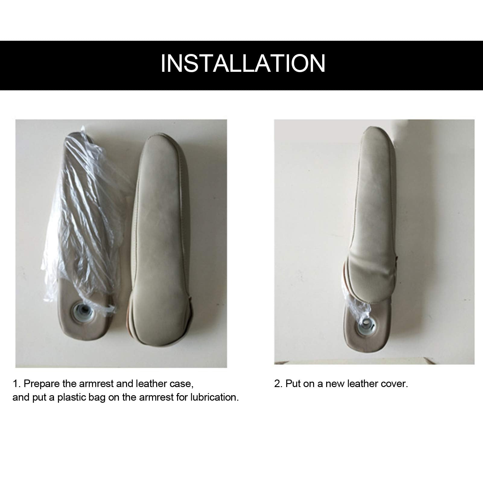 2Pcs Car Seat Armrest Handle Cover, Microfiber Leather Seat Armrest Car Interior Accessory Fit for CRV 2010-2017(Black)