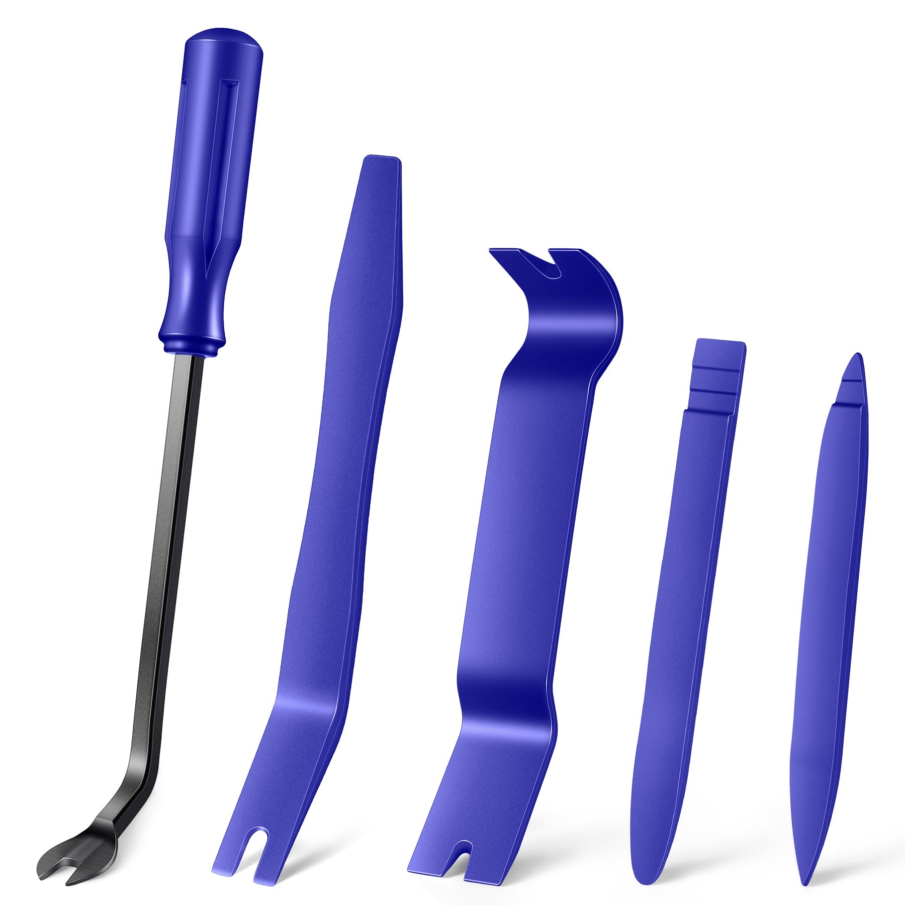 LivTee 5 pcs Auto Trim Removal Tool Kit, No Scratch Plastic Pry Tool Kit - Interior Door Panel Clip Fastener Removal Set for Veh