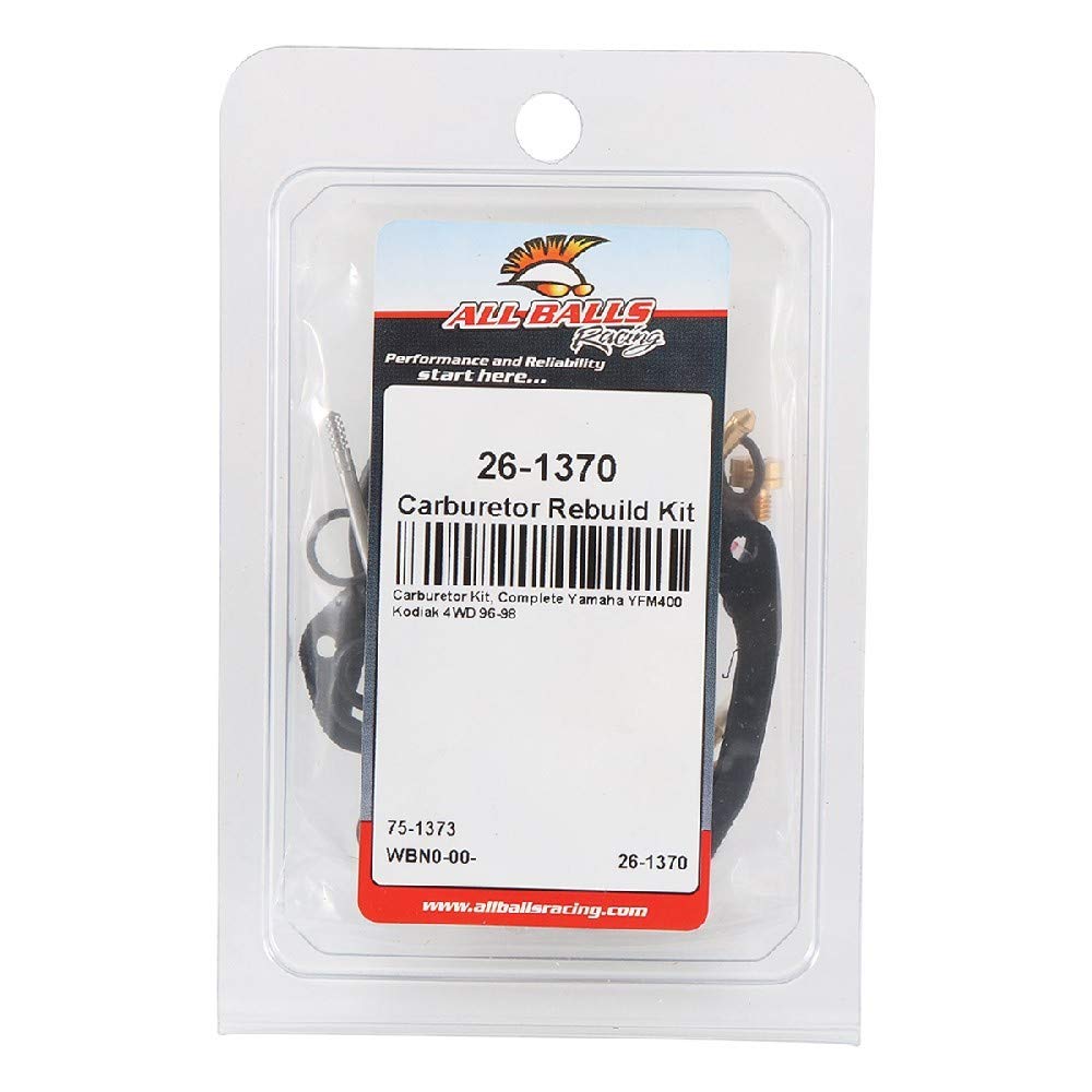 All Balls 26-1370 Carburetor Repair Kit (26-1370 Yamaha YFM400 Kodiak 2x4/4x4 1996-1998)