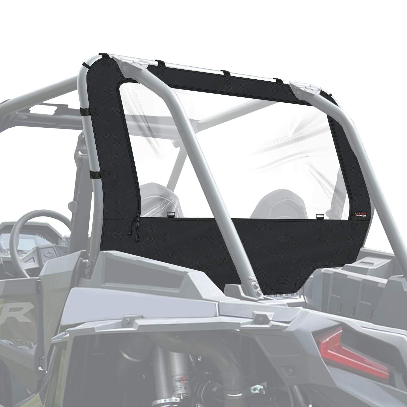 StarknightMT RZR Rear Soft Window Compatible with Polaris RZR XP 1000/4 1000/XP TURBO /XP 4 TURBO RZR Back Windshield RZR Access