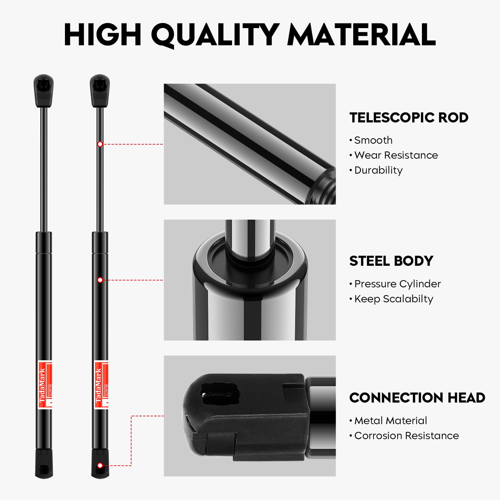 Qty(2) Rear Window Glass Lift Supports Struts Rods Shocks Struts Gas Springs Fit for 2002 Mercury Mountaineer,2002 Ford Explorer 4372 (Vehicle Manufactured up to 03/03/2002)