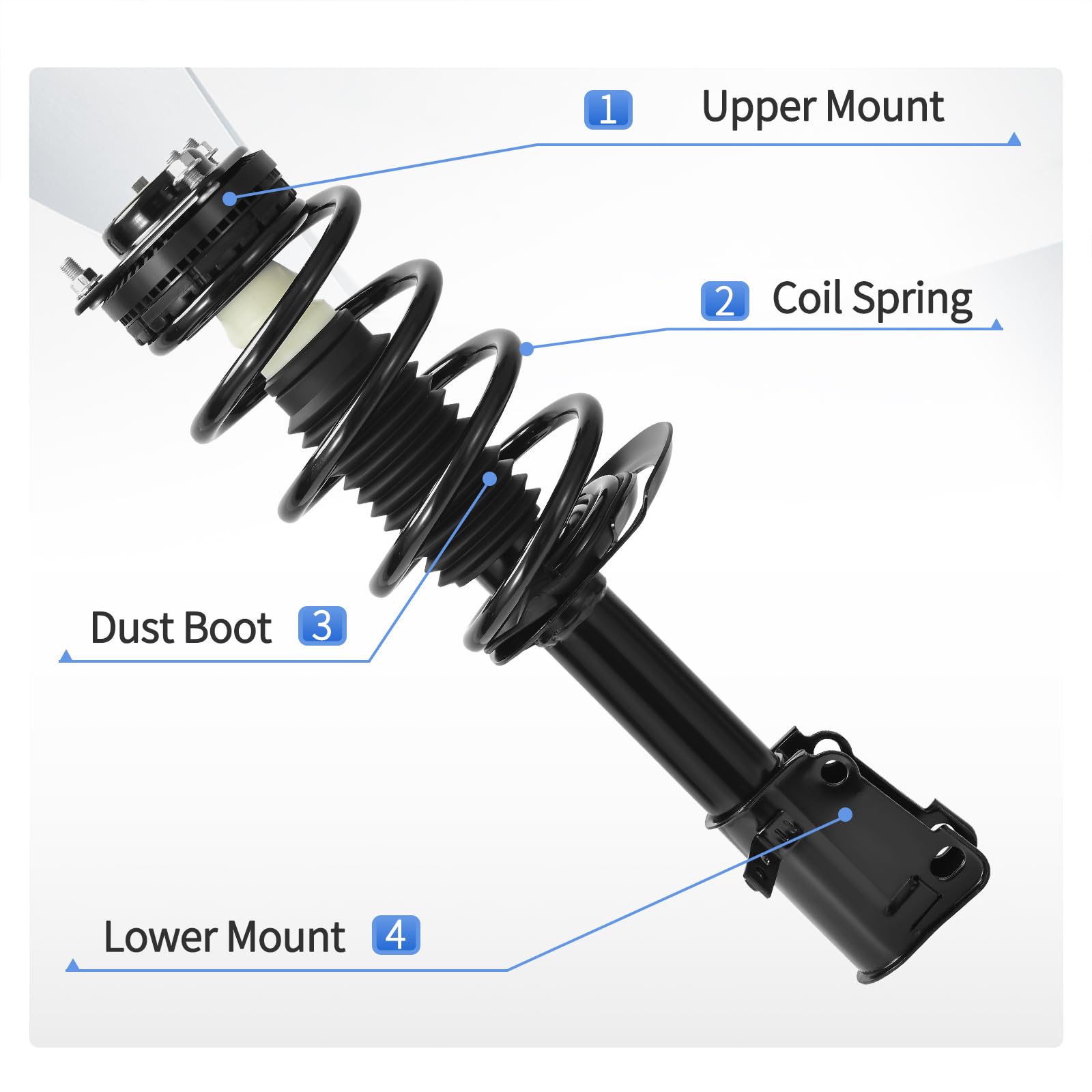 Yitamotor Front Complete Strut Quick Struts Assembly Compatible With 2008-2014 Dodge Avenger, 2007-2010 Chrysler Sebring, 2011-2
