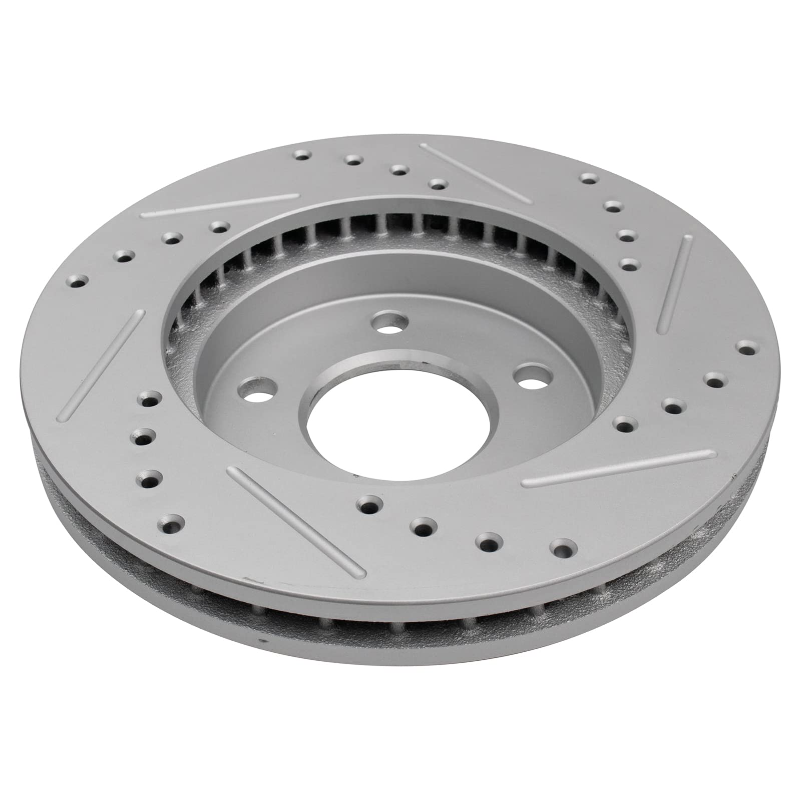 Trq Front Performance Brake Rotors Set Premium G-Coated Cross Drilled & Slotted Compatible With 2002-2007 Buick Rendezvous 2001-