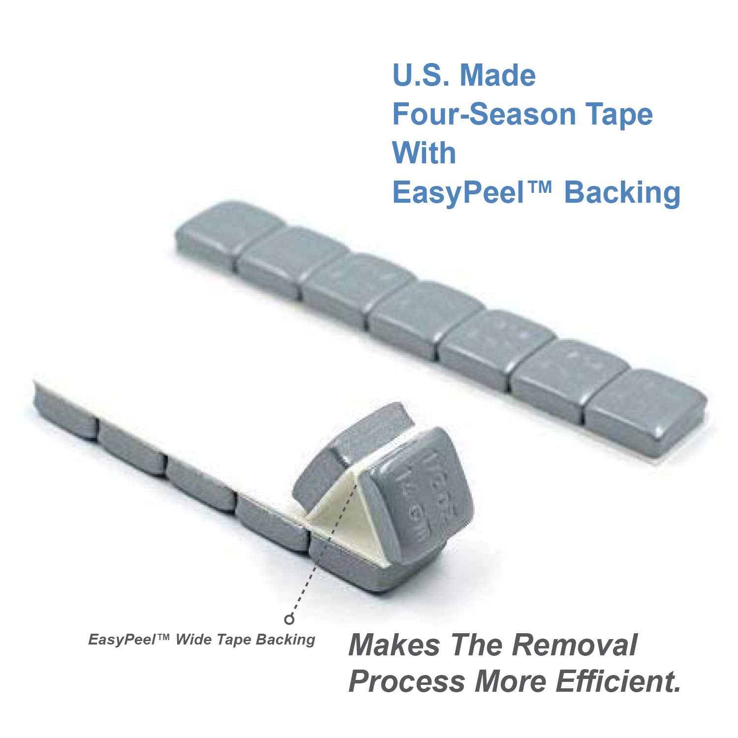 CKAuto Grey Adhesive Stick On Wheel Weights, 1/2oz (126pcs), OE Quality, 63oz/4lb Box - Perfect for Tire Balancing