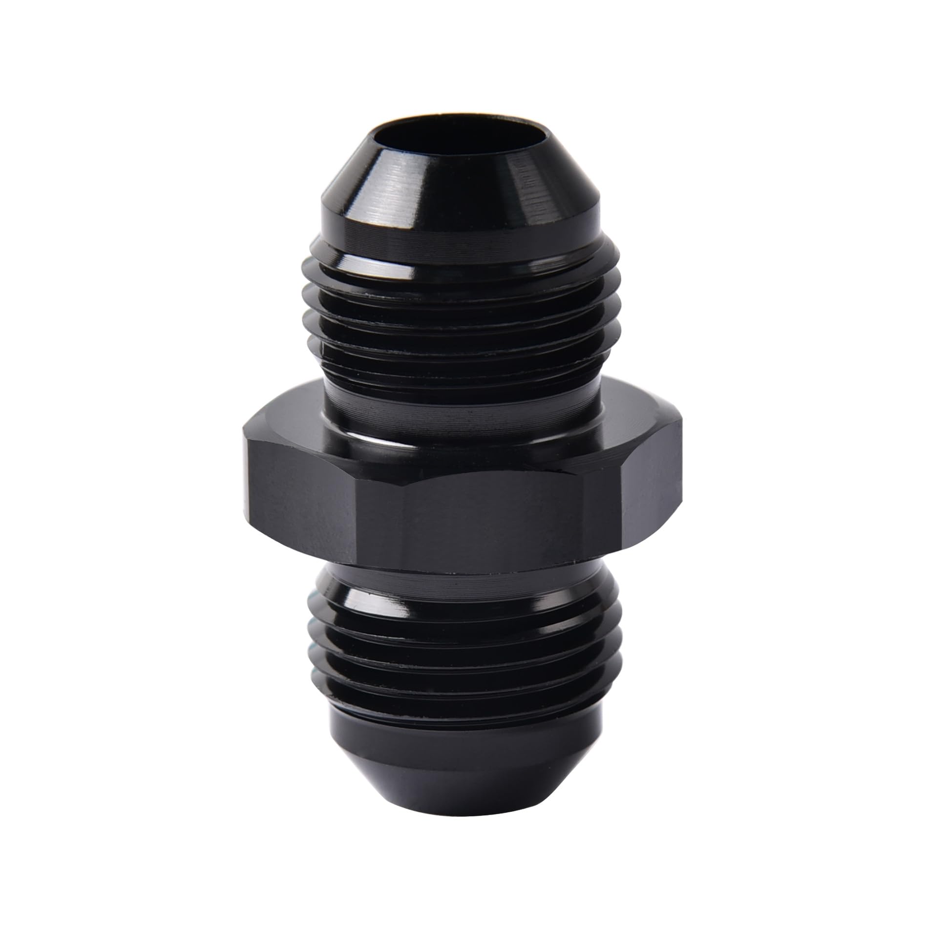 EVIL ENERGY 8AN Male to Male Flare Coupler Union Straight Fuel Hose Adapter Fitting Black