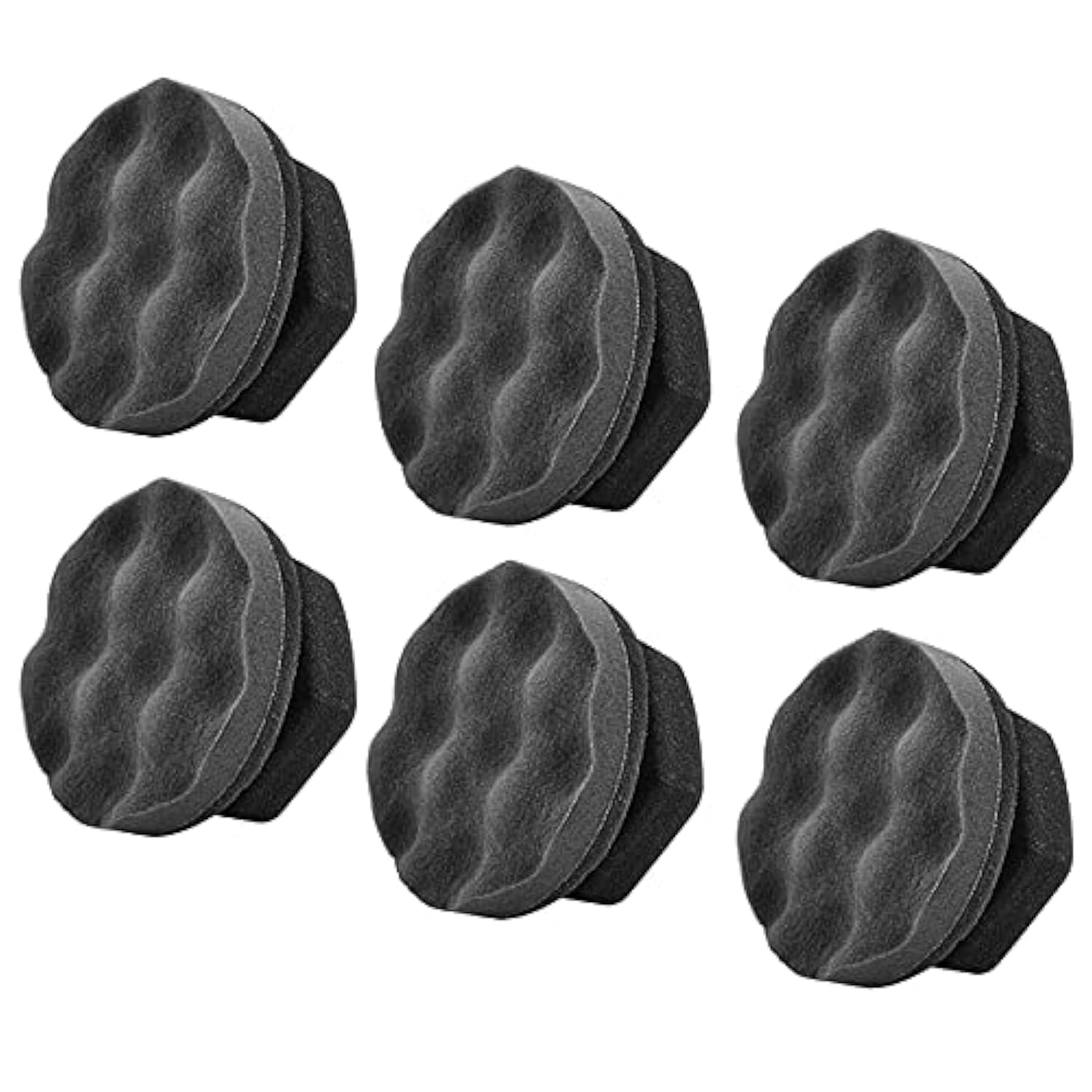 Ipely 6 Pack Large Tire Shine Applicator Pad, Durable And Reusable Hex-Grip Tire Dressing Applicator Pad For Applying Tire Shine