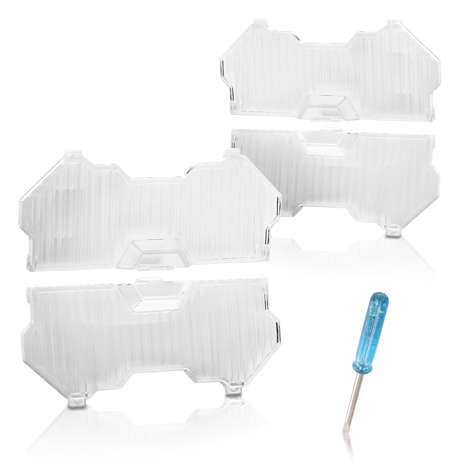maXpeedingrods 5 Round White Light Covers 4PCS Off-Road Light Cover White Flood Beam Swappable Offroad Lights Cap PC Protective 