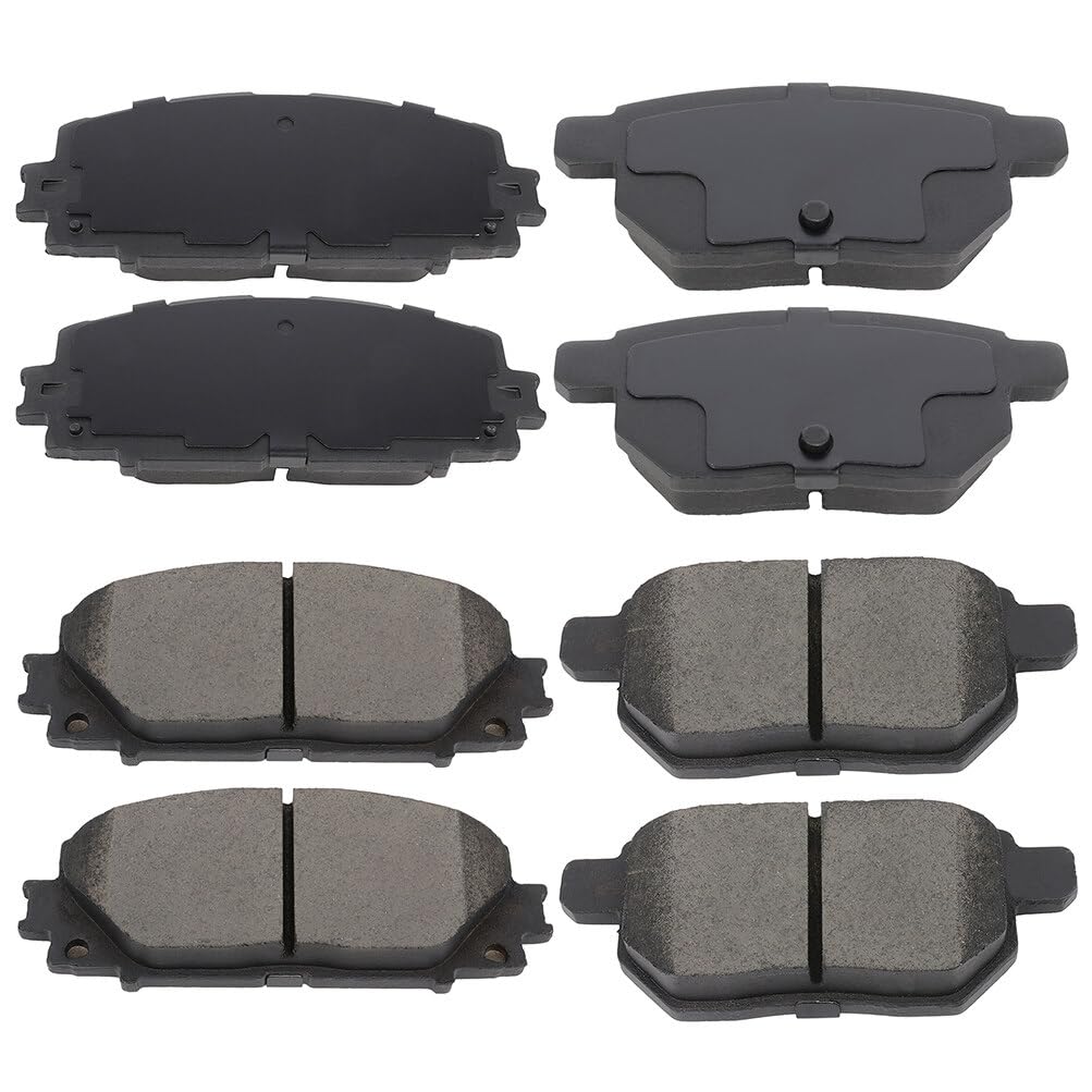 Automuto 8Pcs Front & Rear Ceramic Disc Brake Pads Set D1354 D1184 For Pontiac Vibe 2009-2010,For Scion Xb 2008-2015,For Toyota