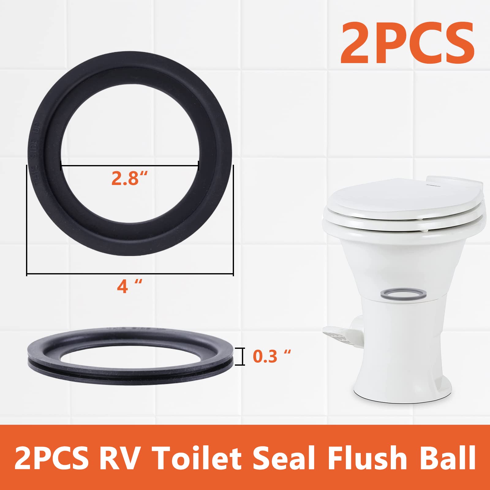 Boeemi Rv Toilet Seal Kit Replacement 385311658 Flush Seal For Dometics 300 310 320 Series Parts Solve The Leakage Problem, 2 Pa