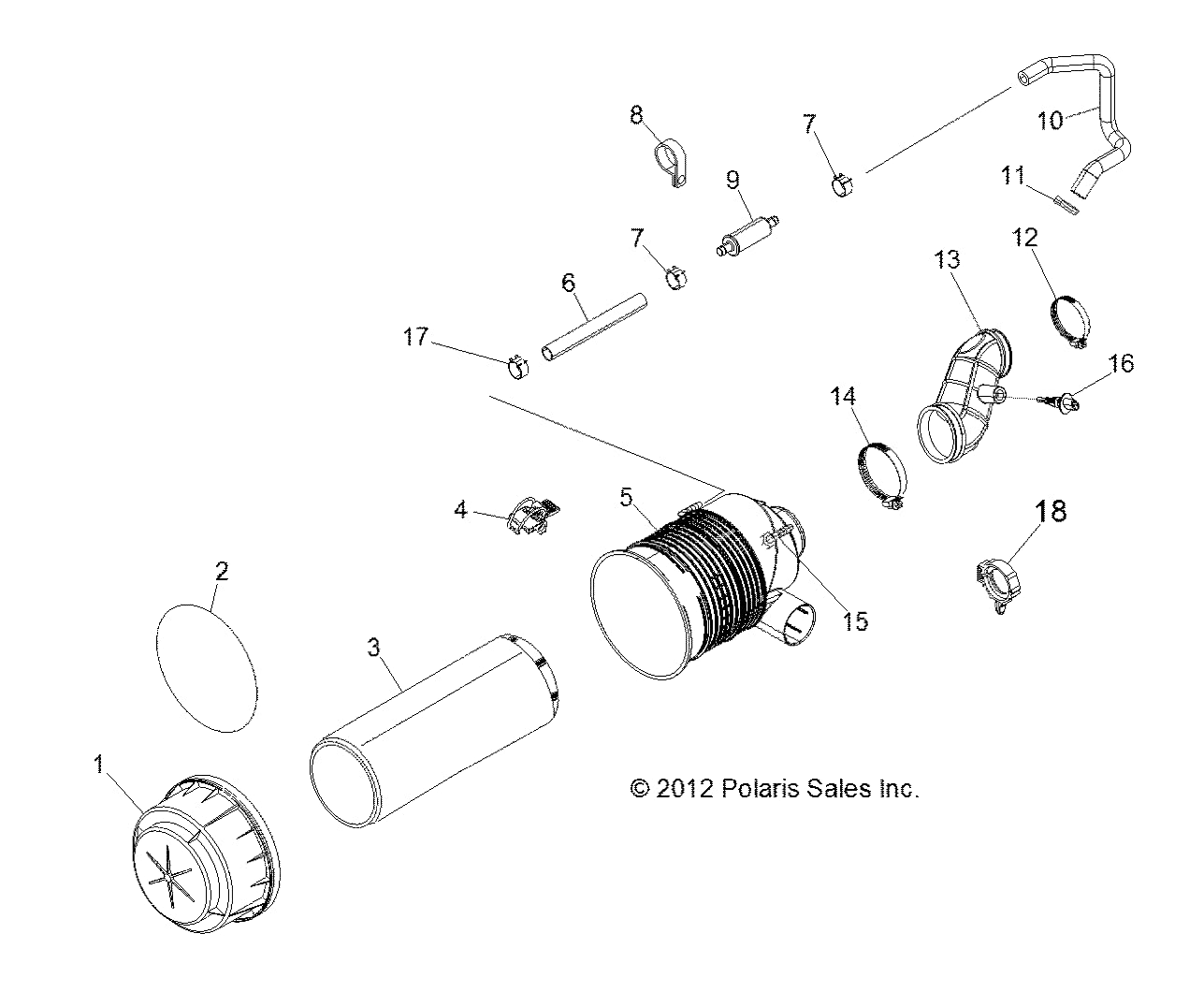 Polaris Ranger Airbox Boot, Genuine Oem Part 5413836, Qty 1