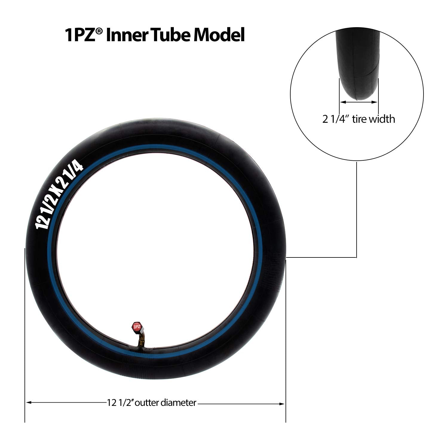 1Pz Er5-T02 Set Of 12-1/2''X2-1/4'' (12.5 X 2.25) Tire & Inner Tube For Razor Pocket Mod Bella Betty Bistro Daisy Hannah Sweet P
