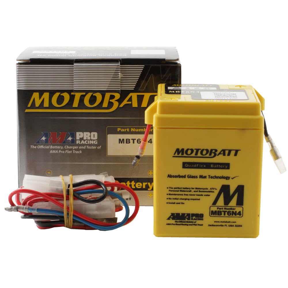 Replacement For Motobatt Mbt6N4 6V 4Ah Motorcycle Battery Replaces 6N4-2A